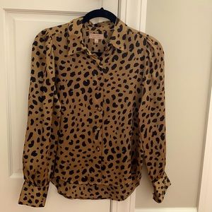 DL1961 x Marinna Hewitt leopard silk blouse